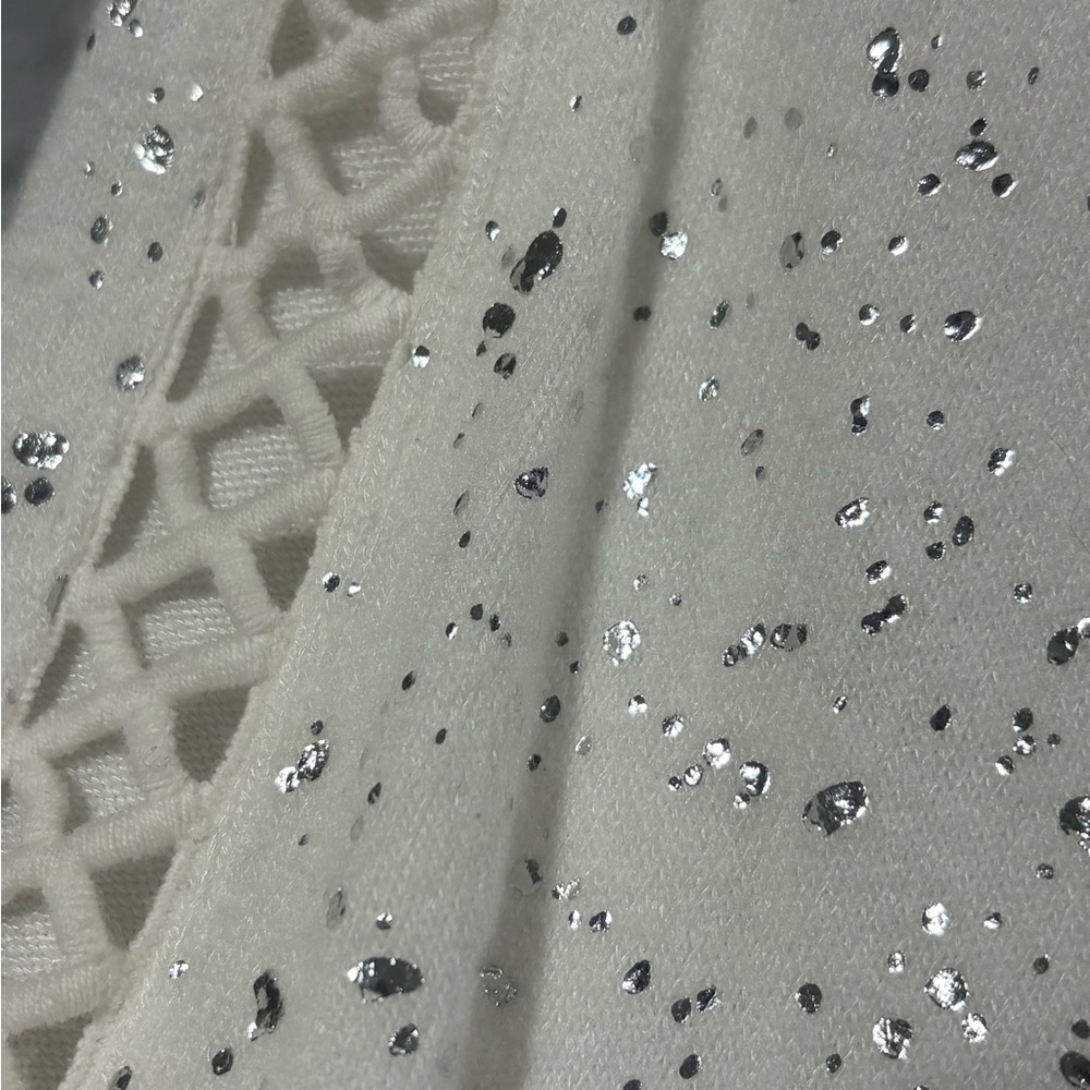 Women’s White Sparkle Detail Top